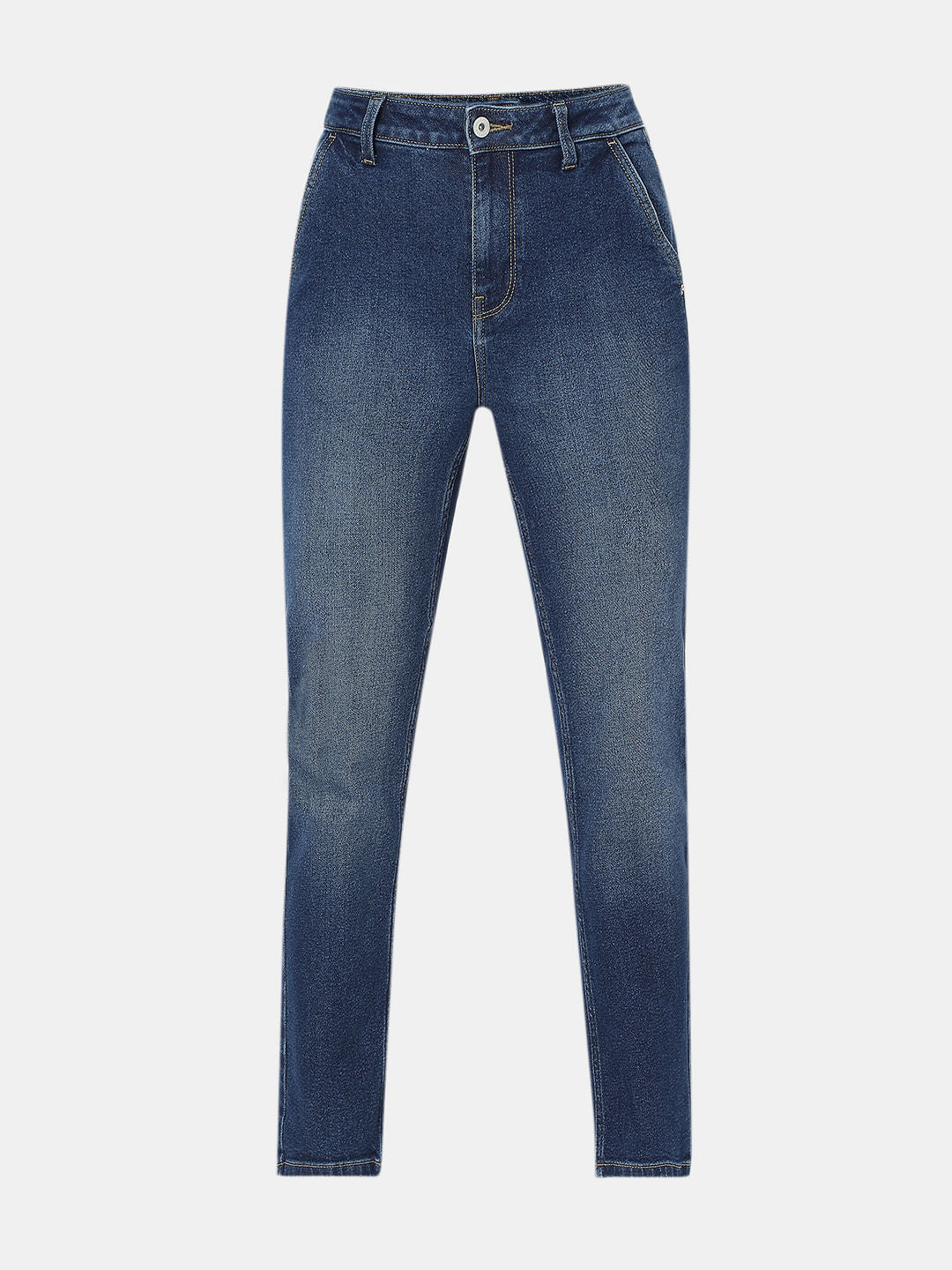 Dark Blue High Rise Skinny Fit Jeans