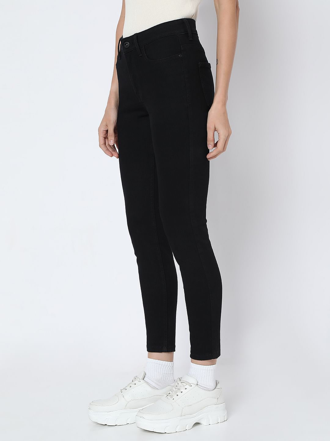 Black High Rise Skinny Fit Jeans