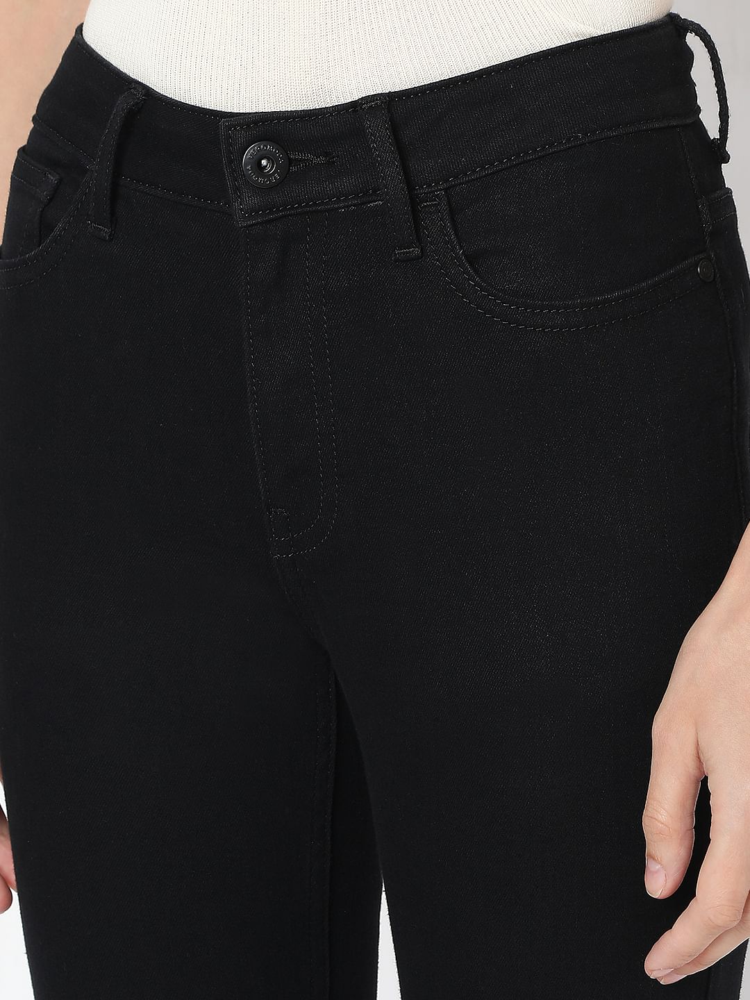 Black High Rise Skinny Fit Jeans