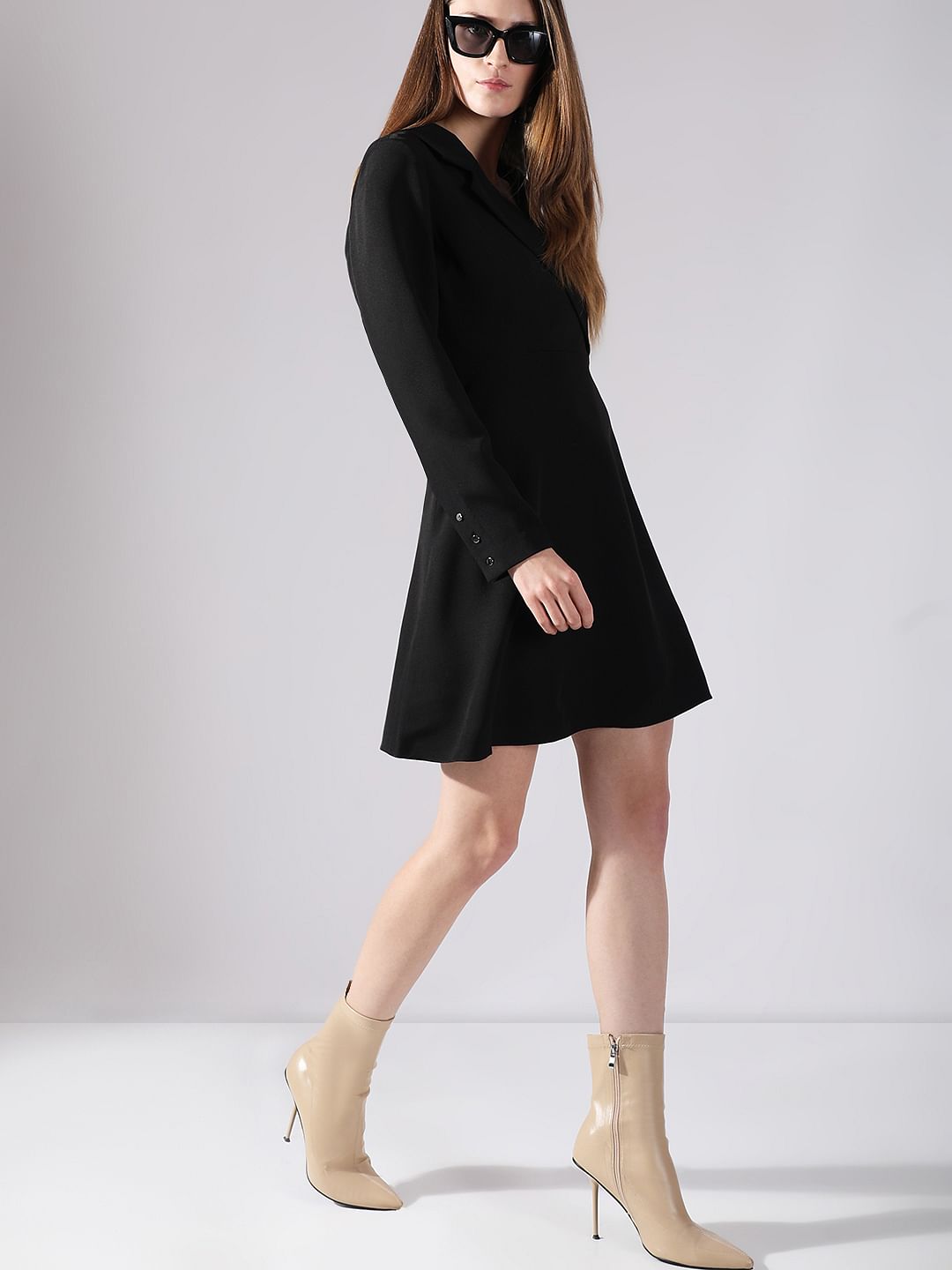 Black Short Blazer Dress