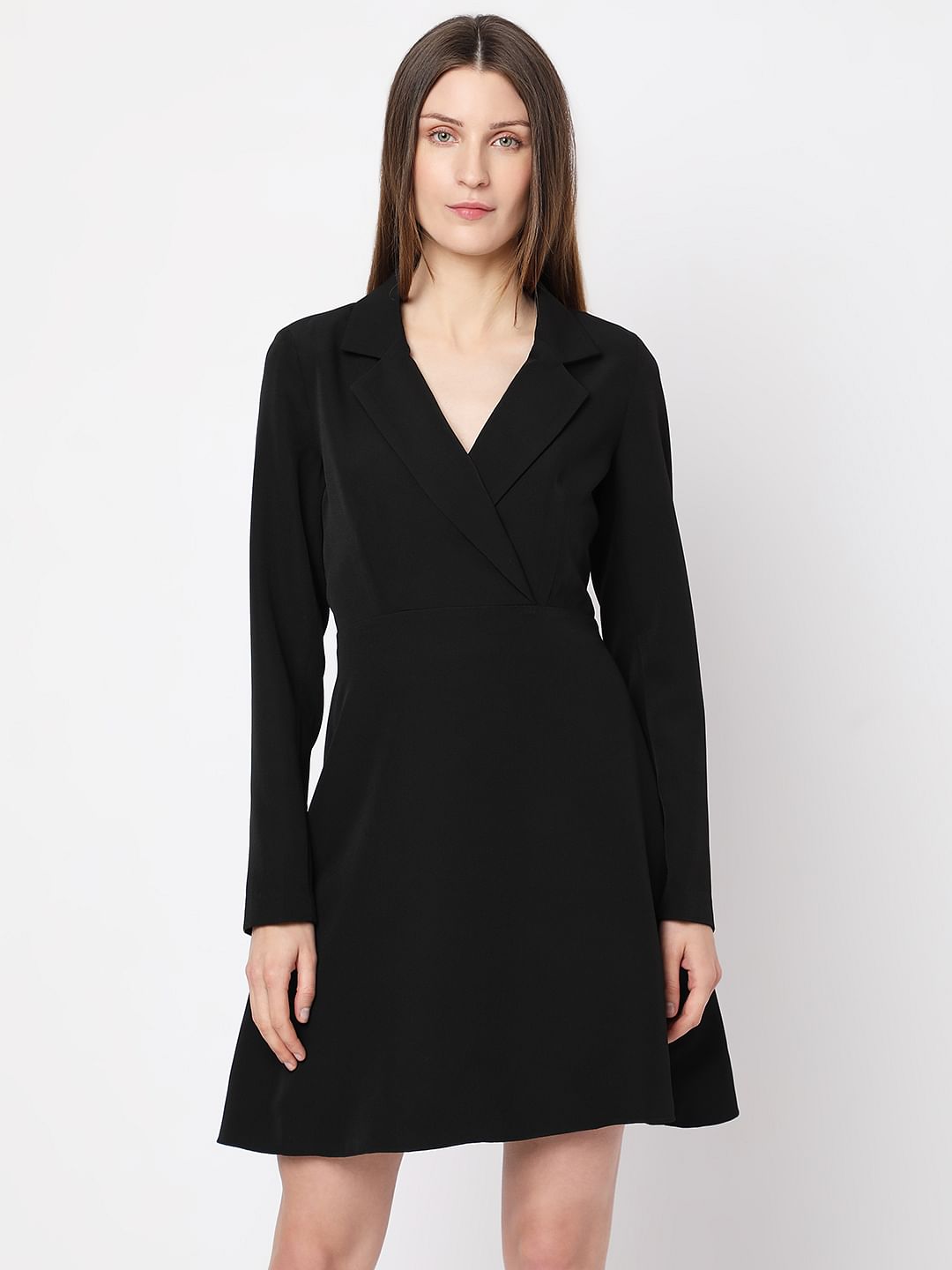 Black Short Blazer Dress