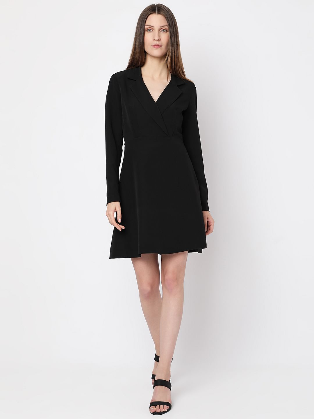 Black Short Blazer Dress