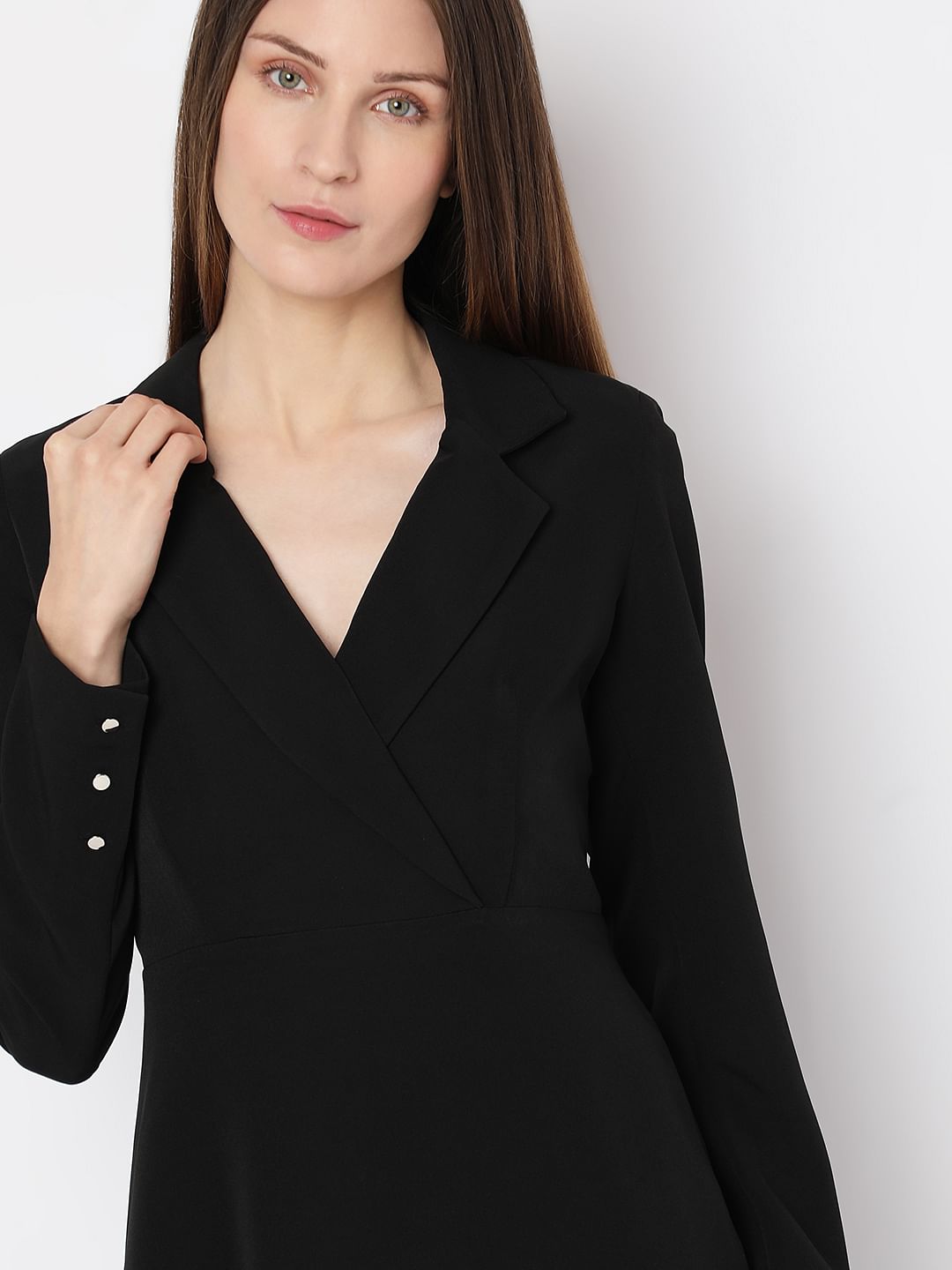 Black Short Blazer Dress