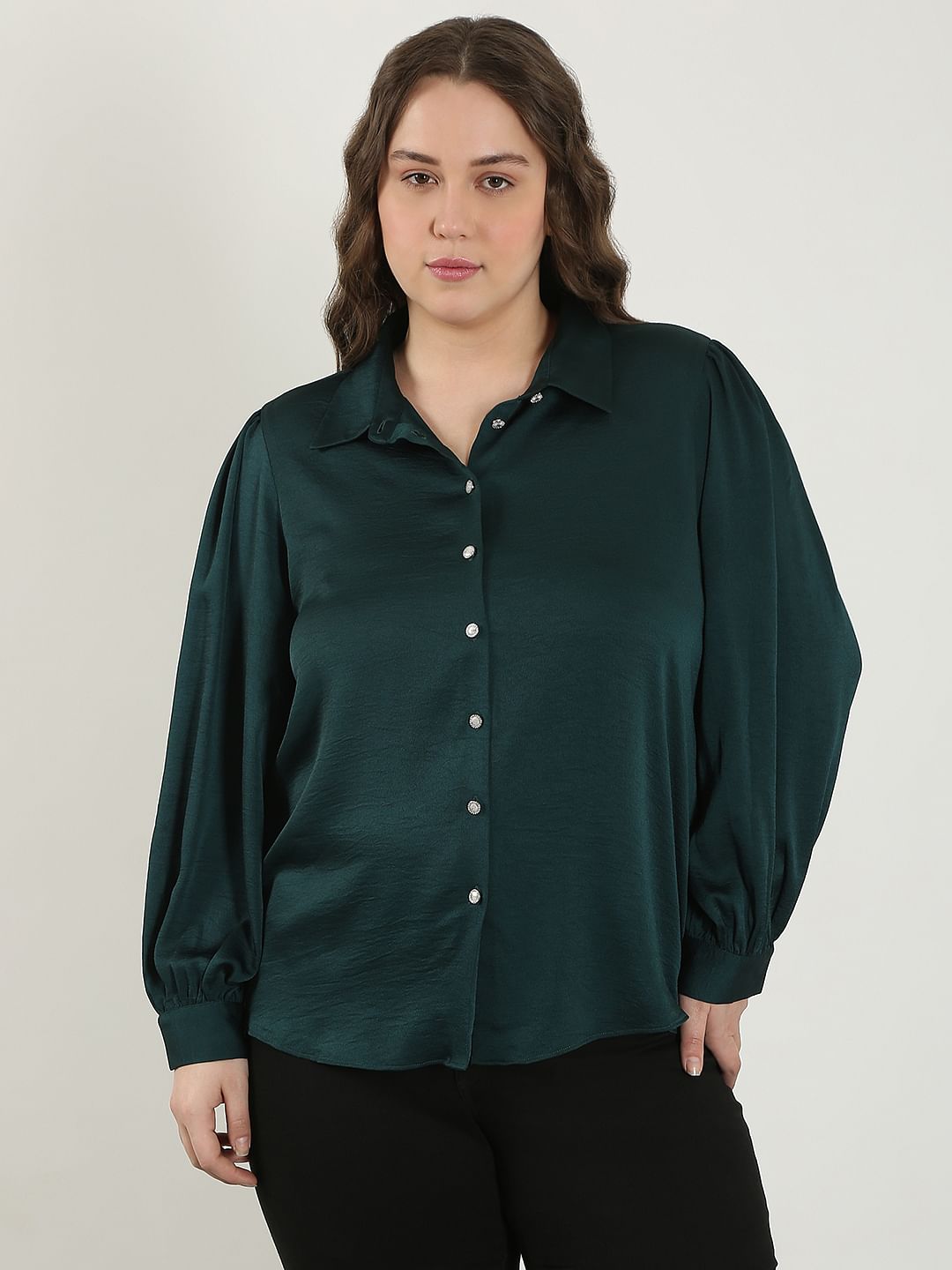 Curve Dark Green Shirt