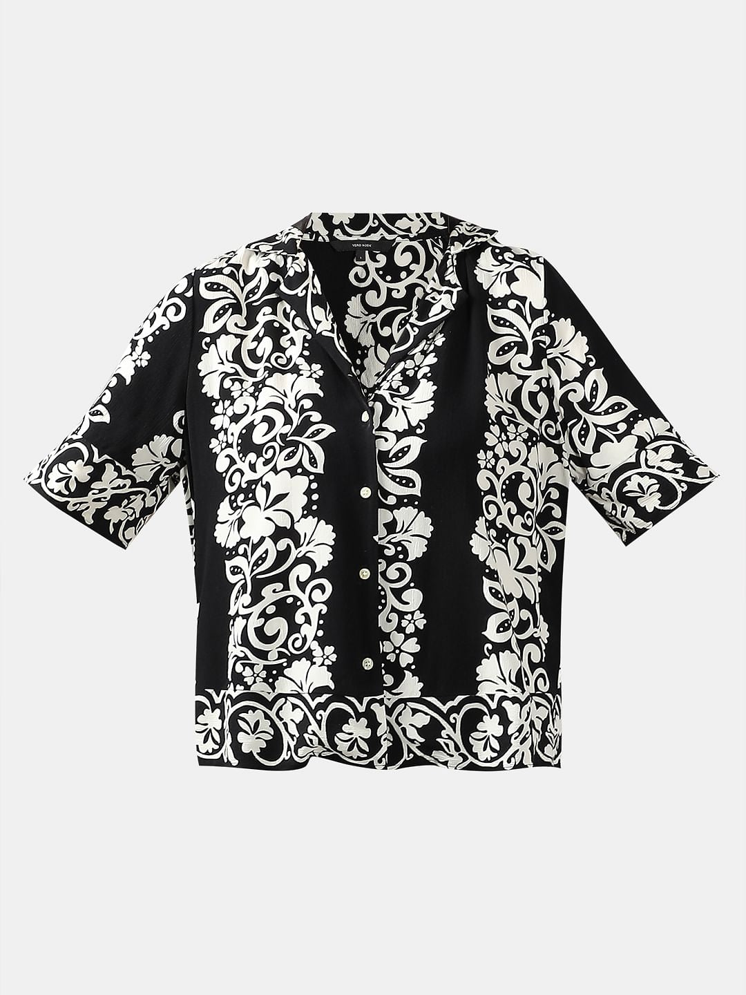 Black Printed Viscose Shirt