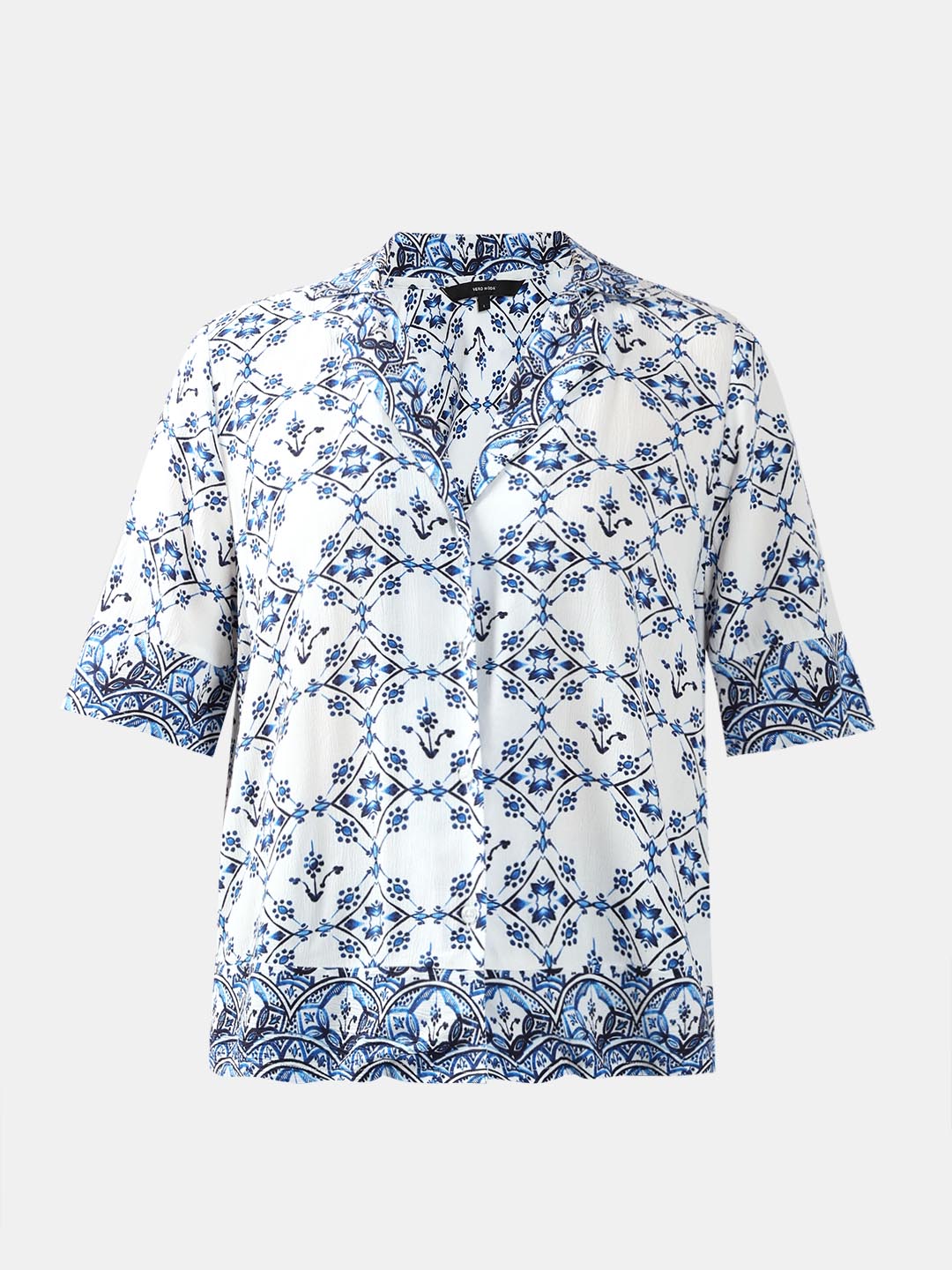 Vero Moda Blue Printed Viscose Shirt