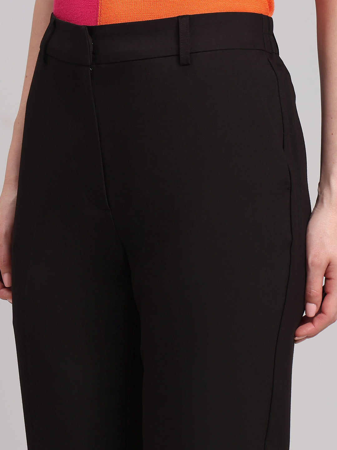 Black Straight Fit Pants