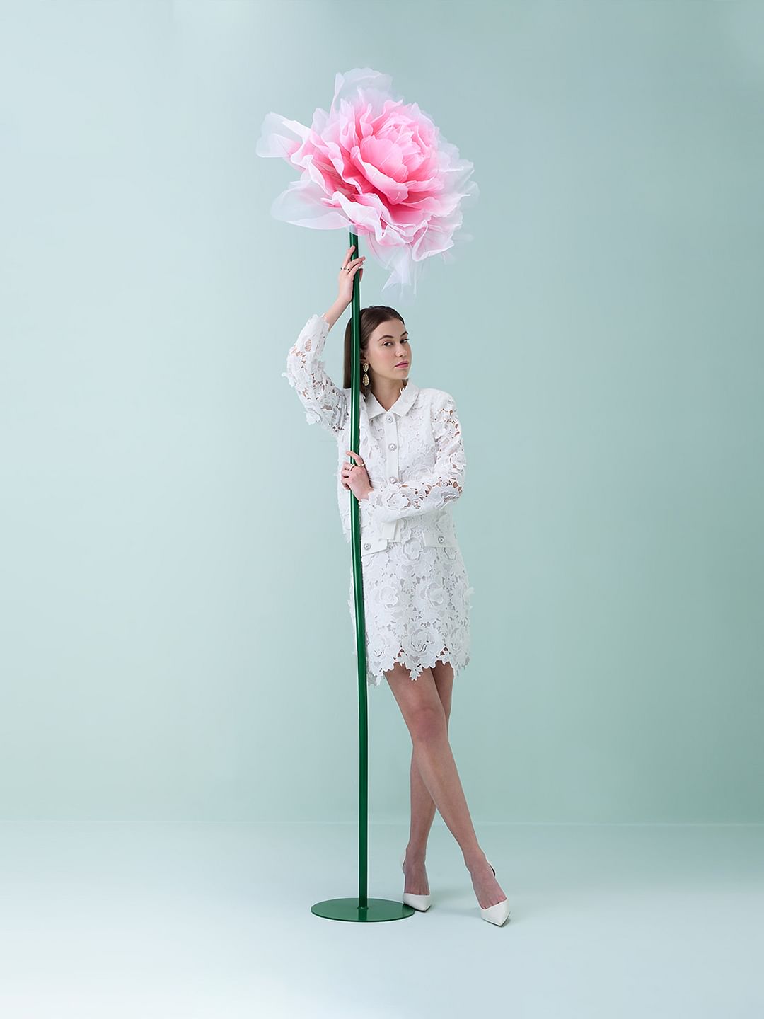 Marquee White Lace Co-Ord Set Skirt