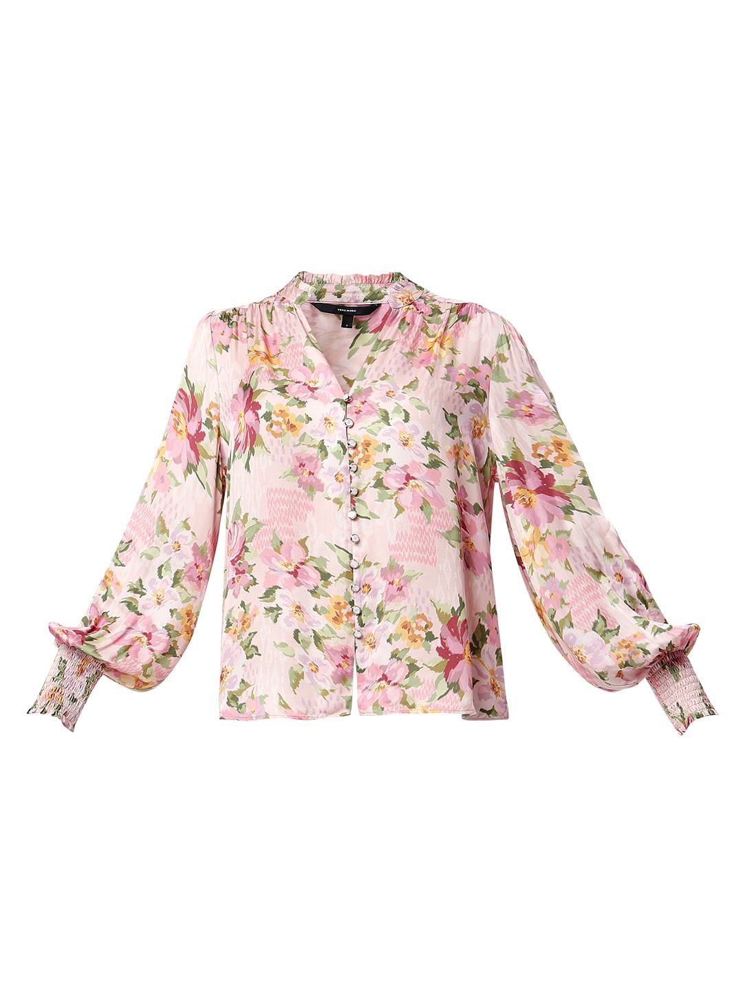 Pink Floral Print Top