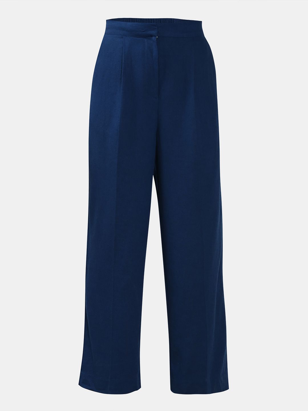 Blue Linen Co-Ord Set Pants