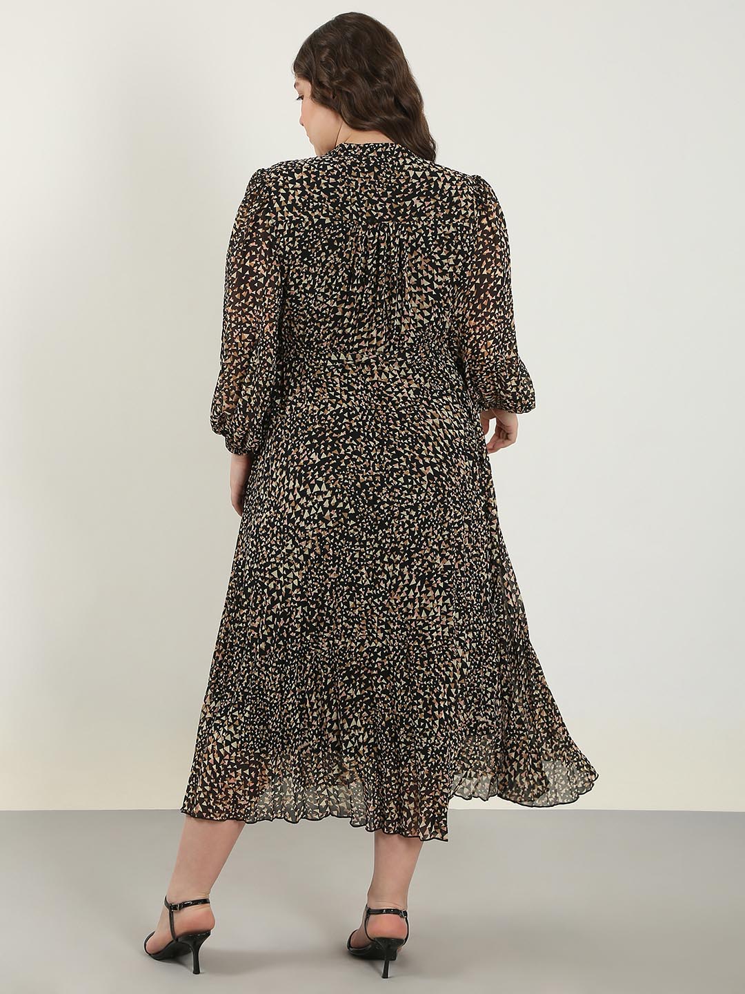 Vero Moda Curve Black Printed Midaxi Dress