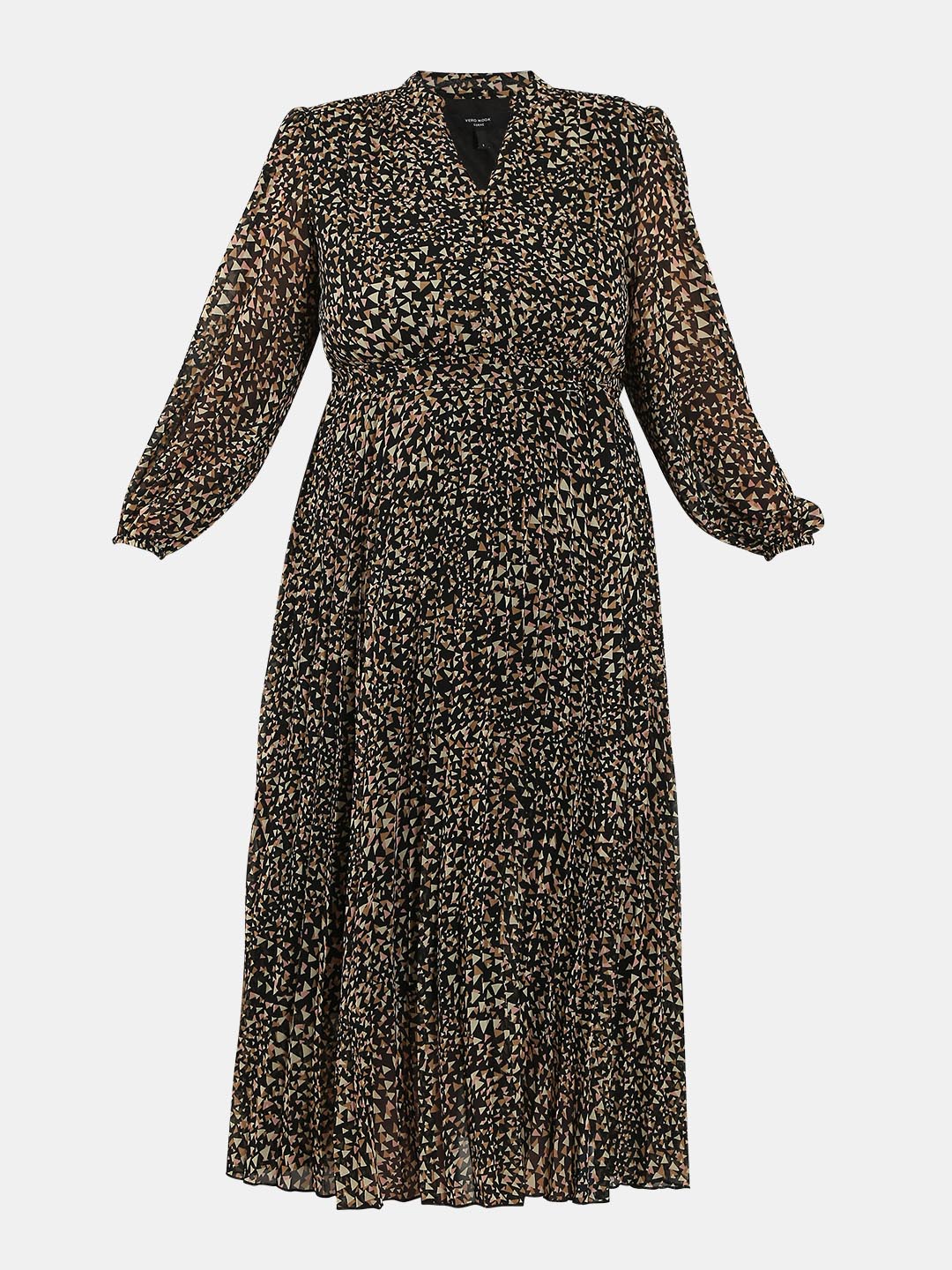 Vero Moda Curve Black Printed Midaxi Dress