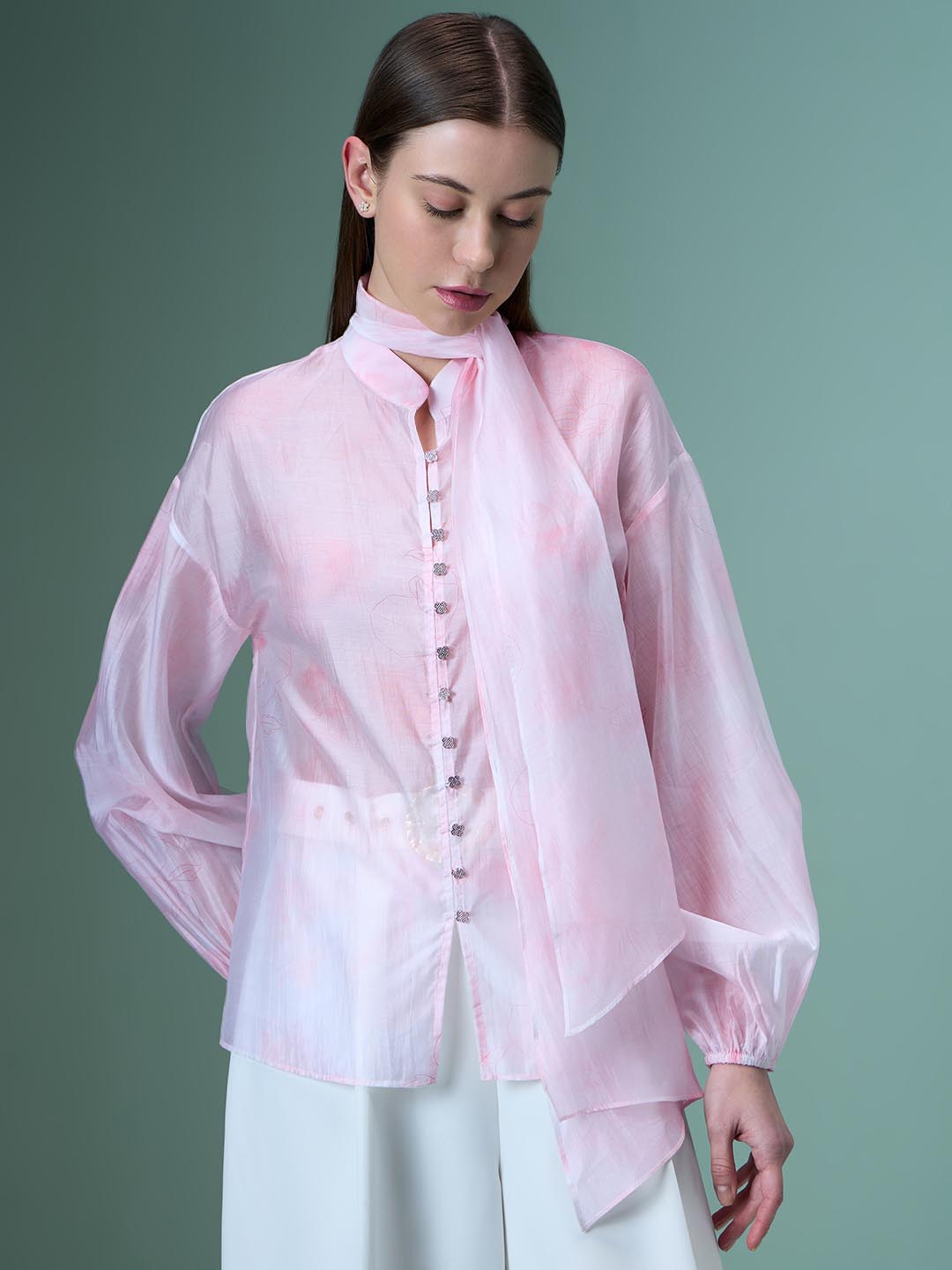 Vero Moda Pink Sheer Shirt