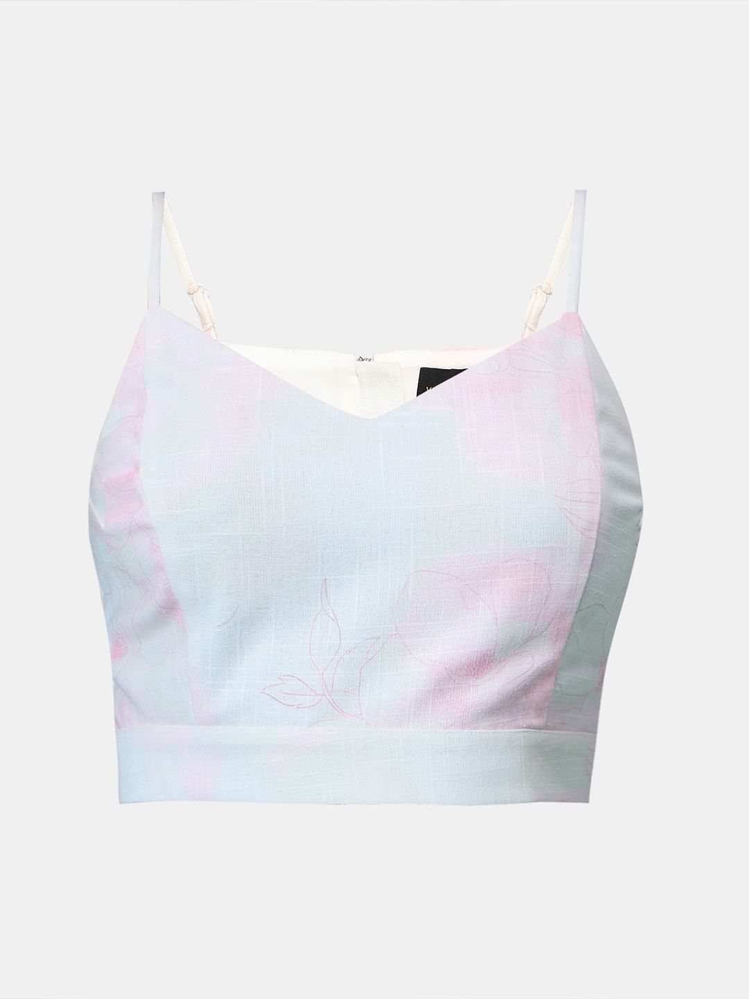 Marquee White Floral Co-Ord Set Crop Top