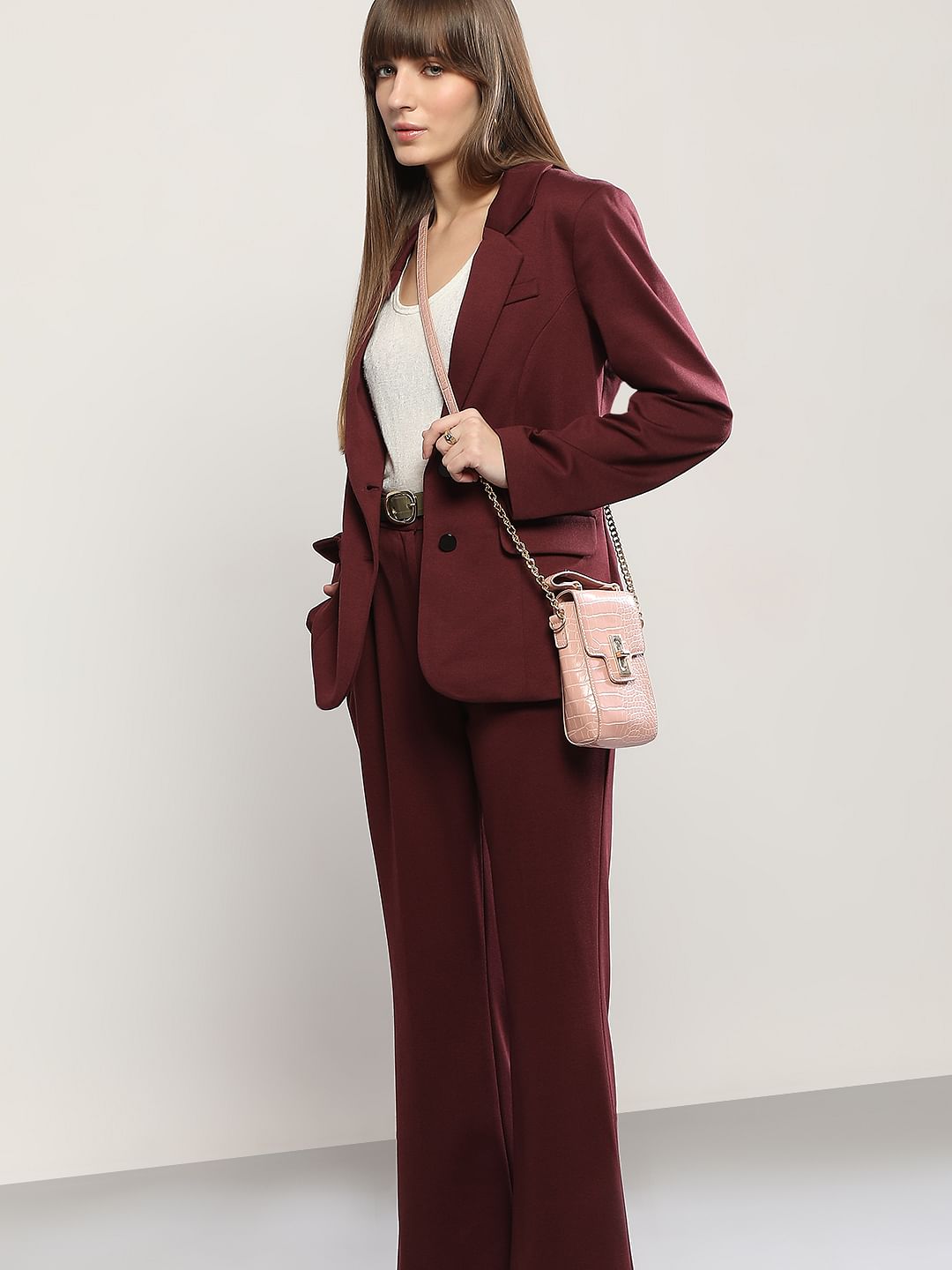 Maroon Tailored Blazer