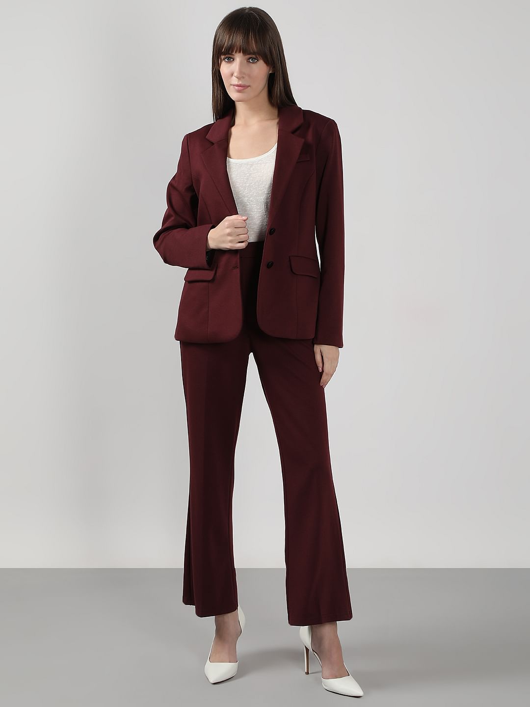 Maroon Tailored Blazer