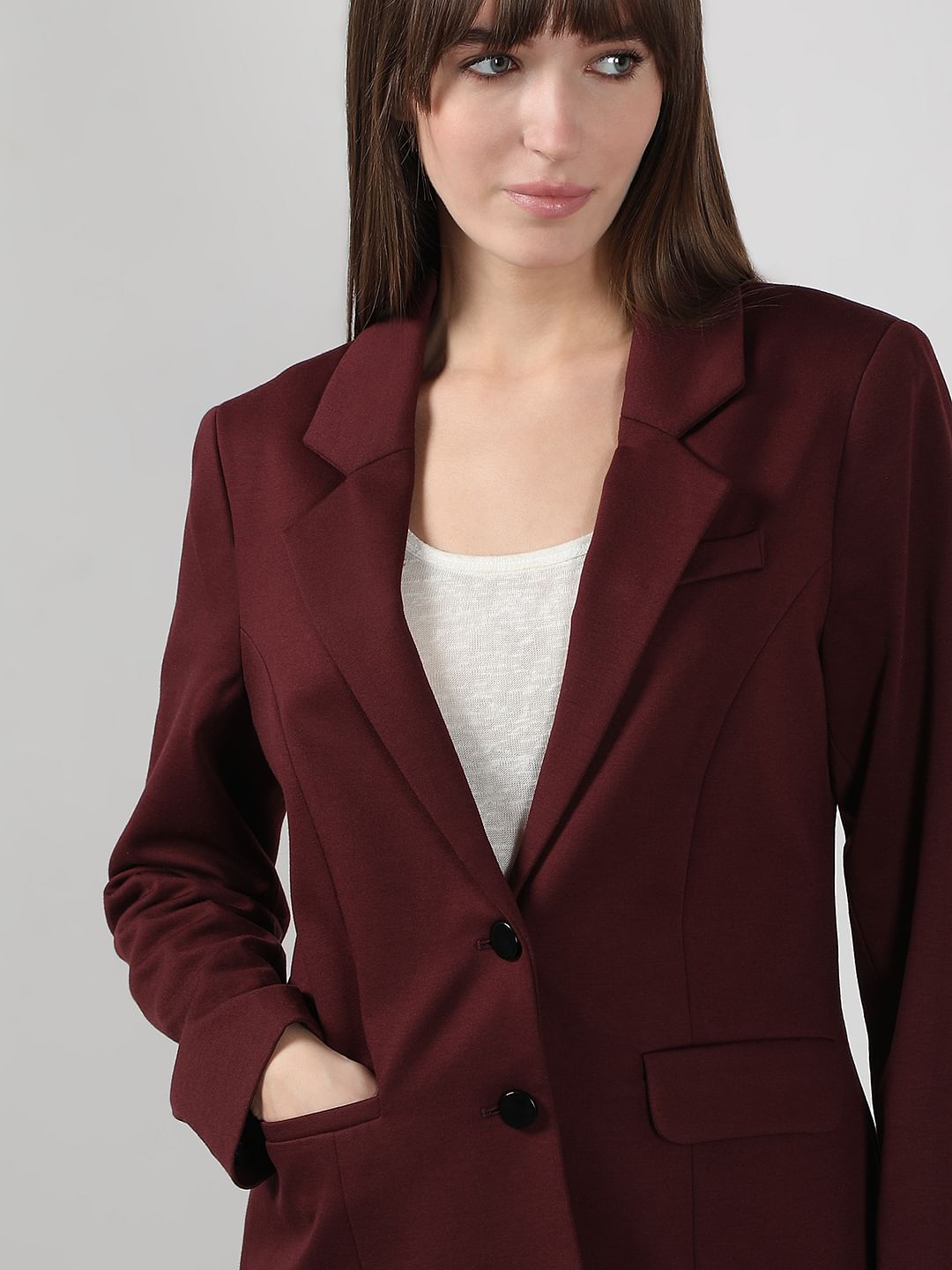 Maroon Tailored Blazer