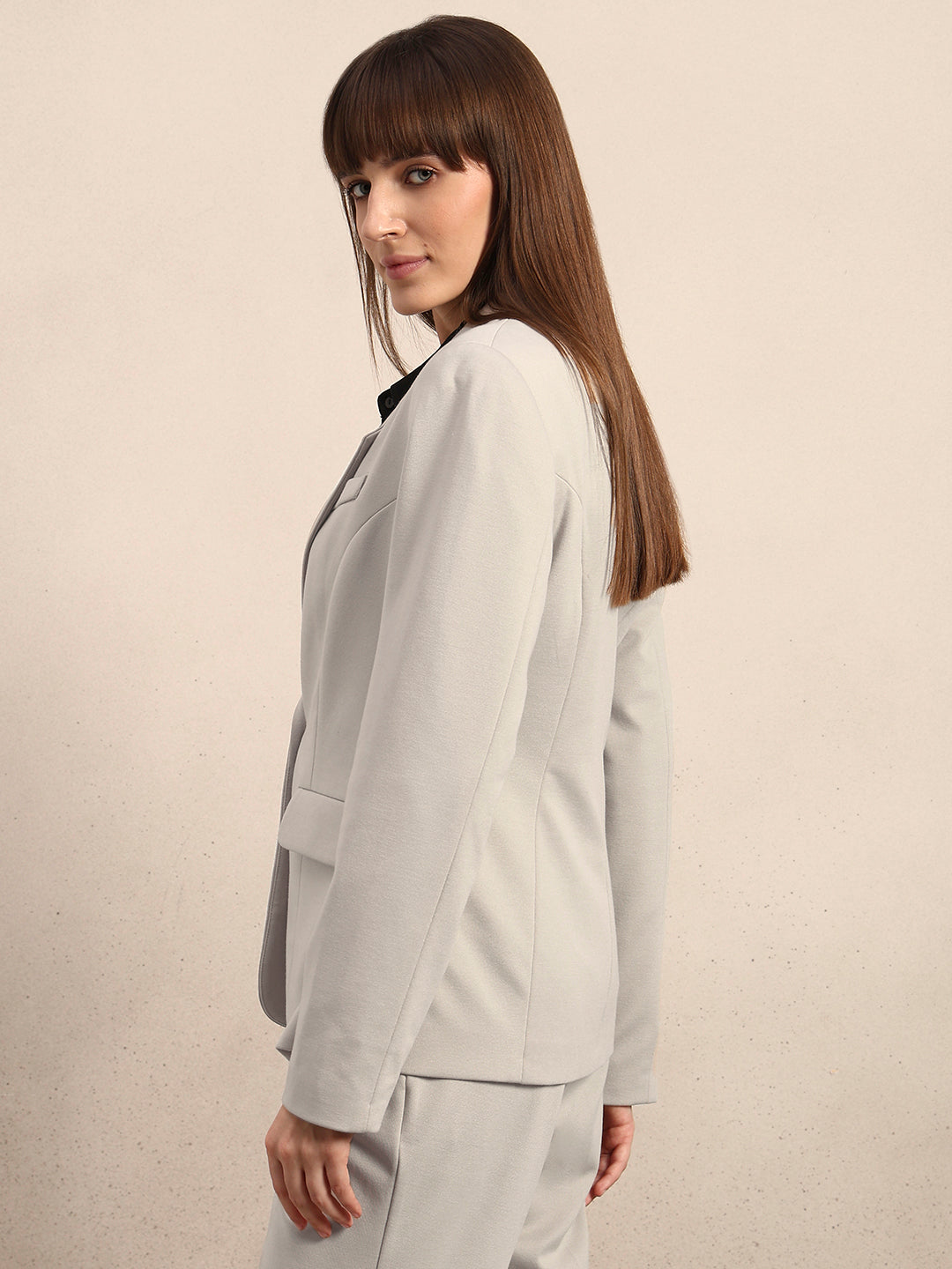 Animal Print Lining Tailored Blazer