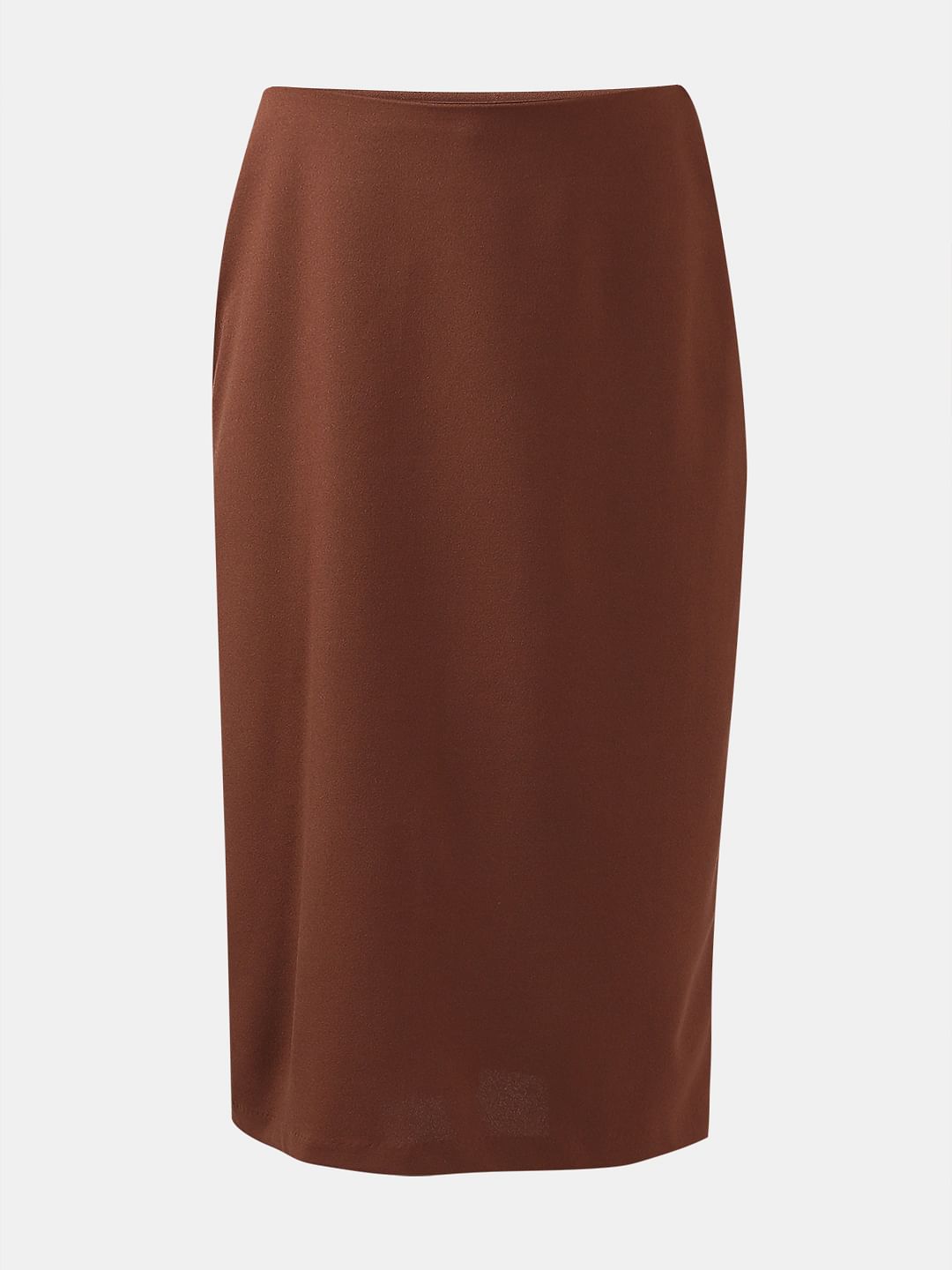 Brown High Rise Skirt