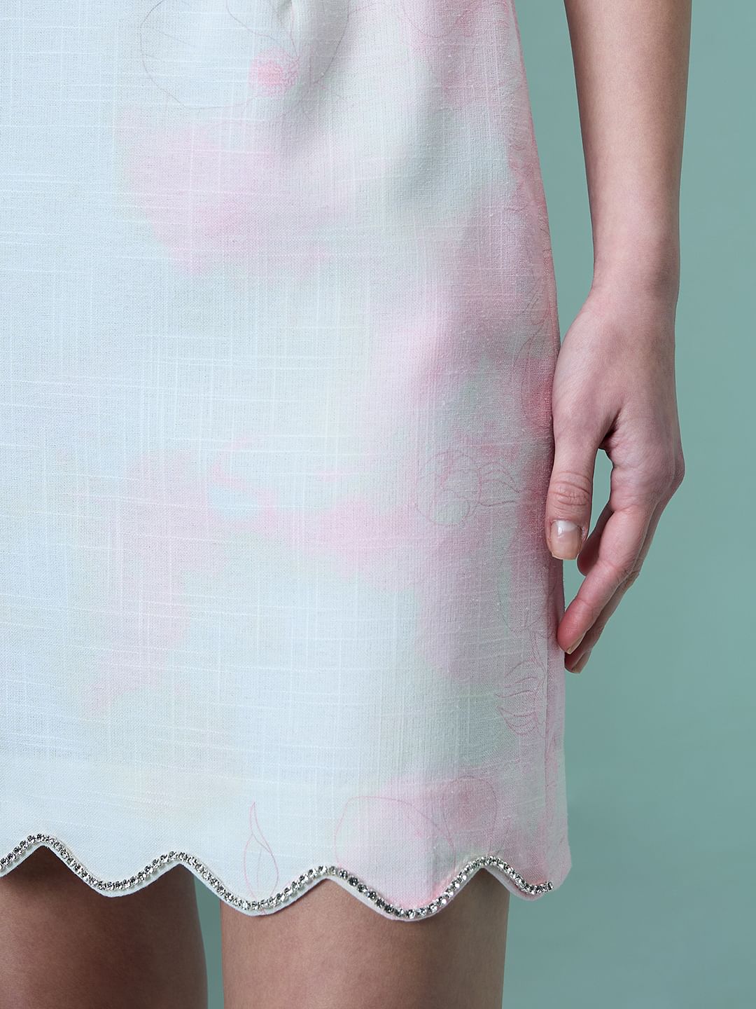 Marquee White Floral Co-Ord Set Skirt