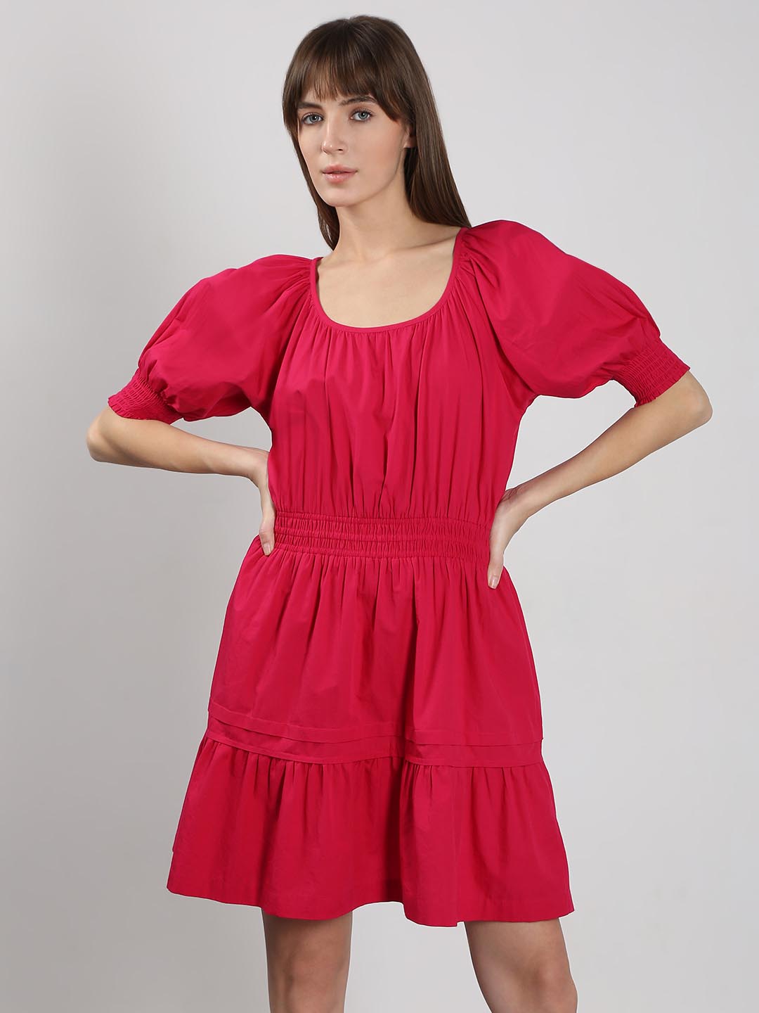 Vero Moda Red Puff Sleeves Dress