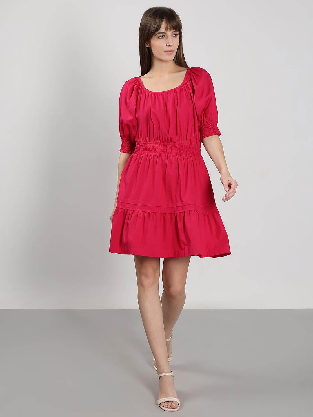 Vero Moda Red Puff Sleeves Dress