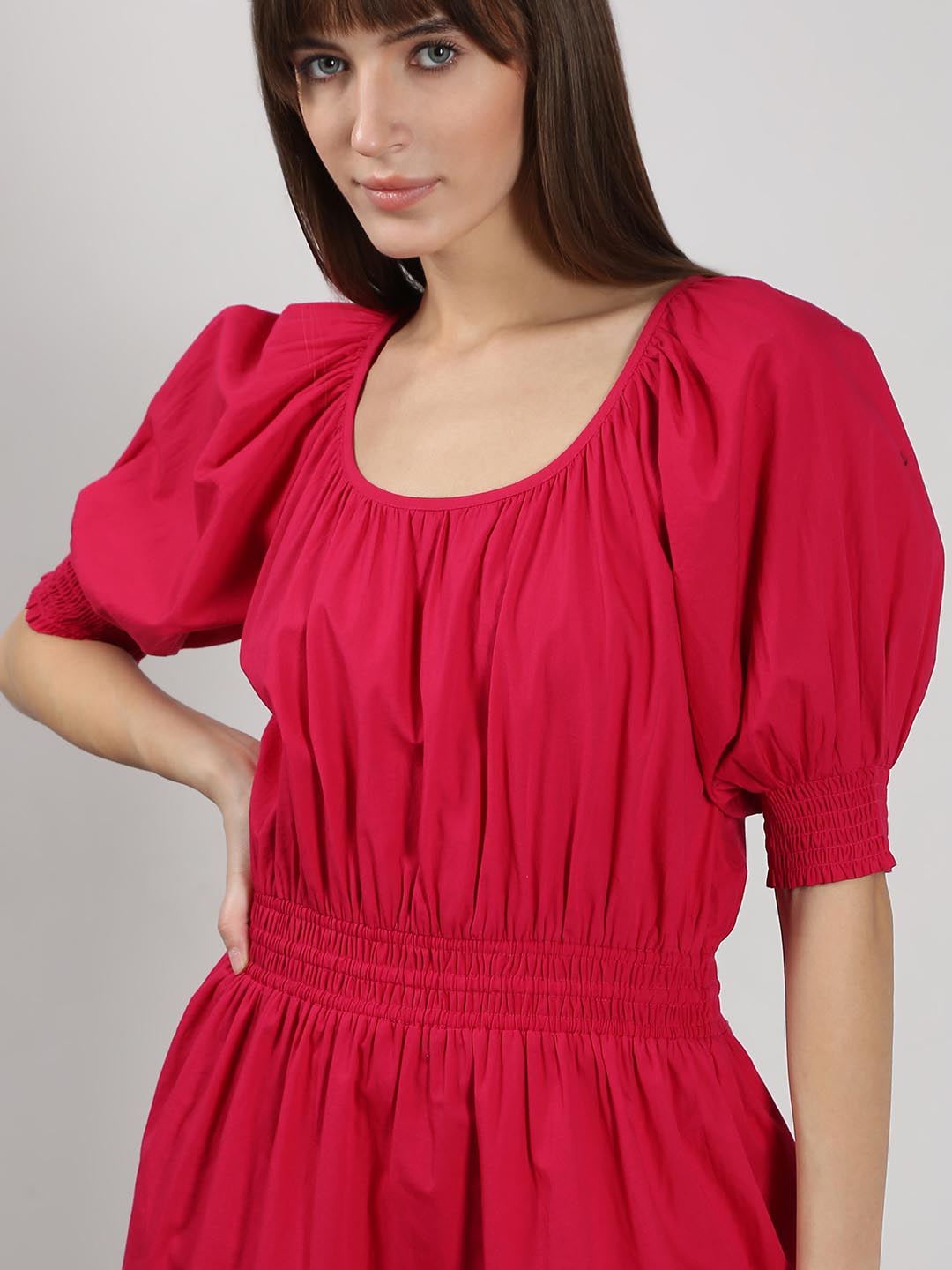 Vero Moda Red Puff Sleeves Dress