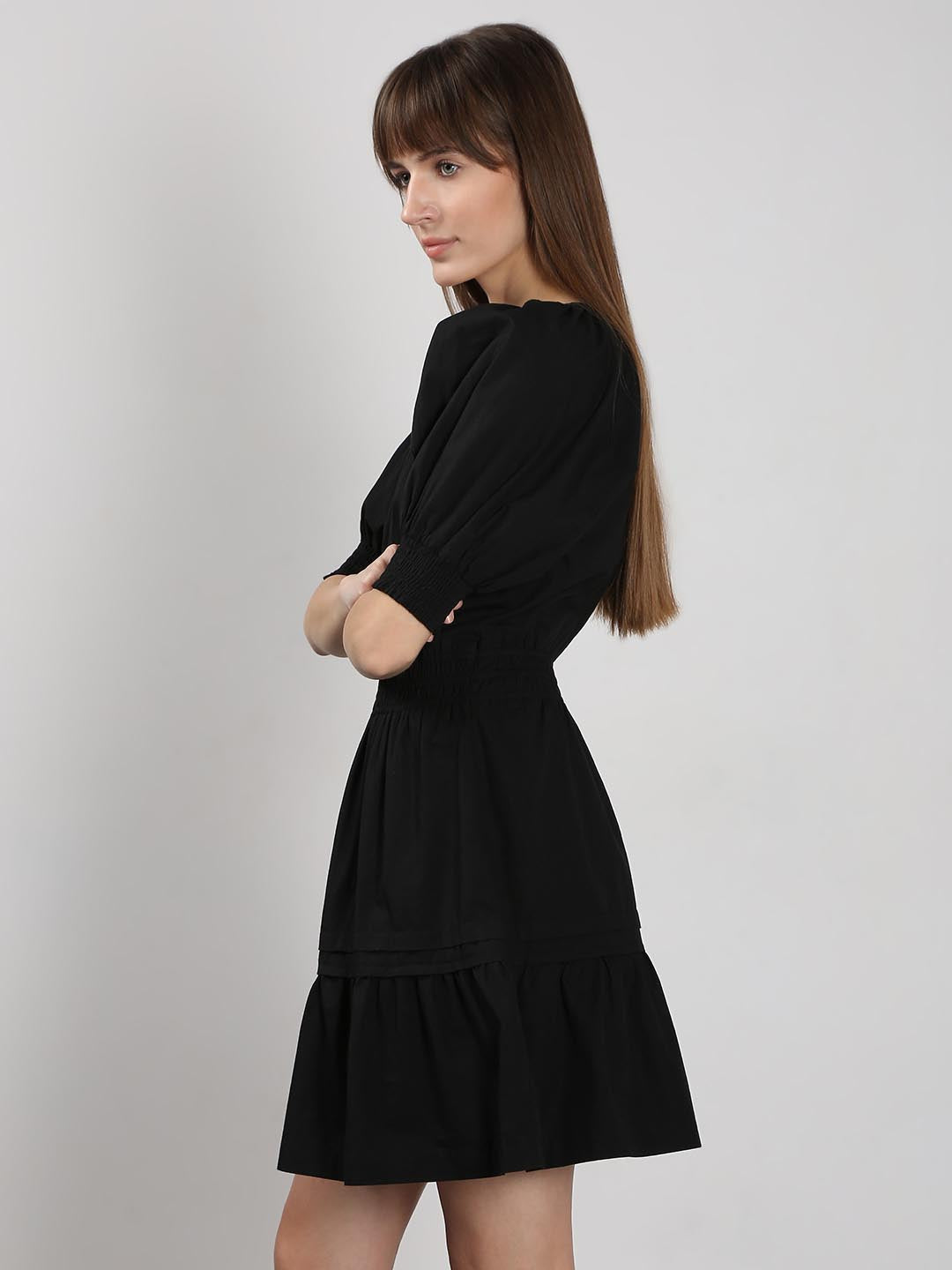 Vero Moda Black Puff Sleeves Dress