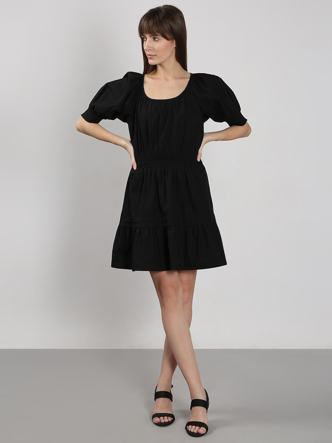 Vero Moda Black Puff Sleeves Dress