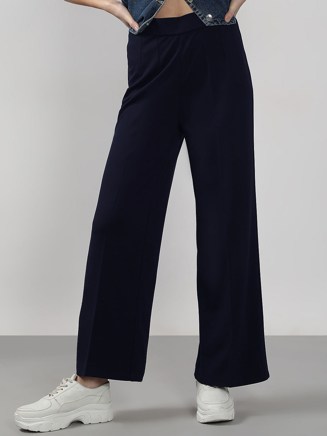 Dark Navy Flared Pants