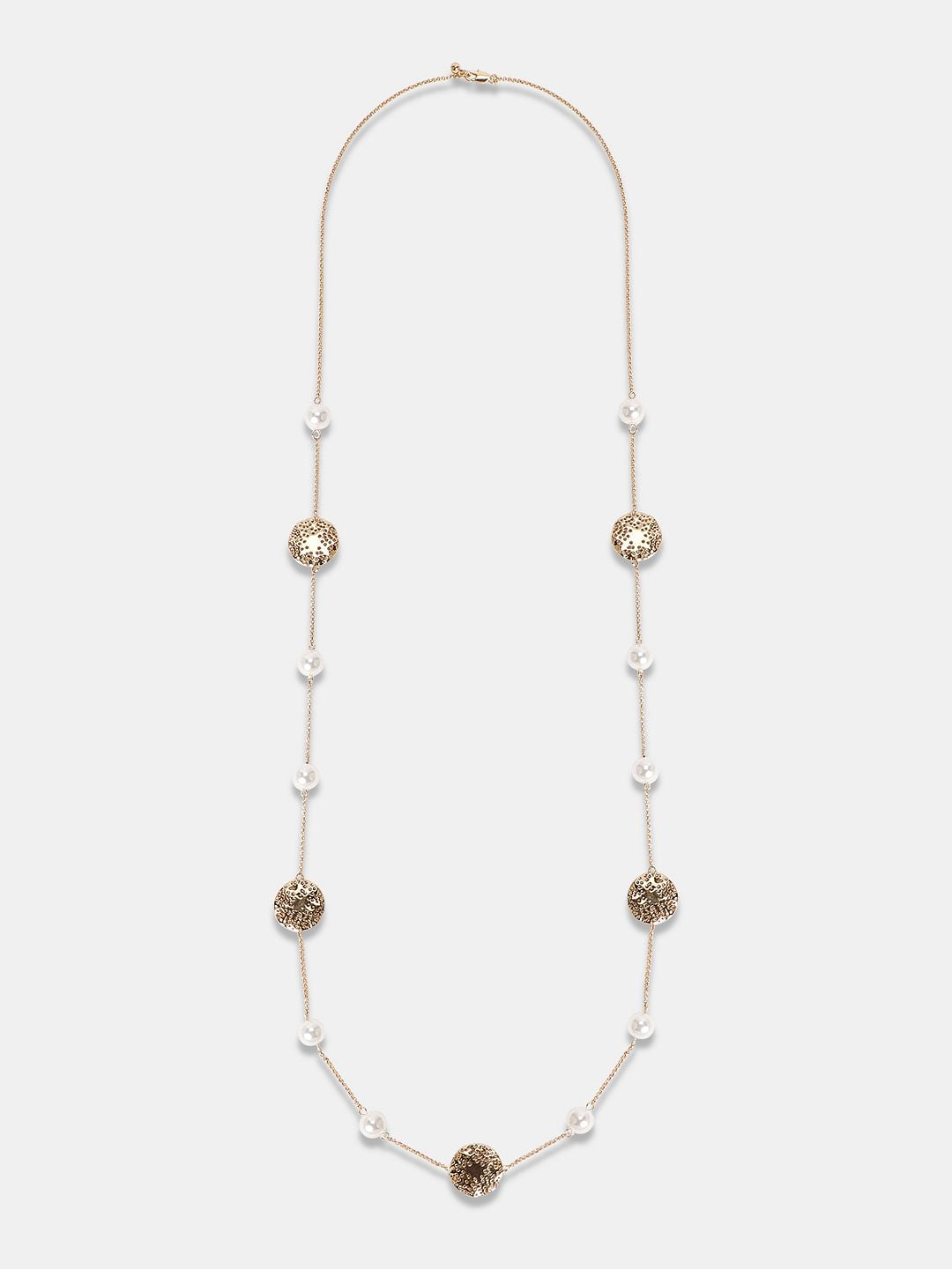 Golden Pearl Detail Necklace