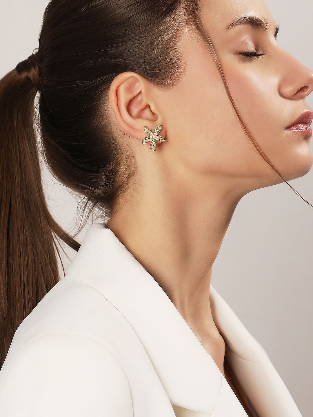 Golden Starfish Earrings