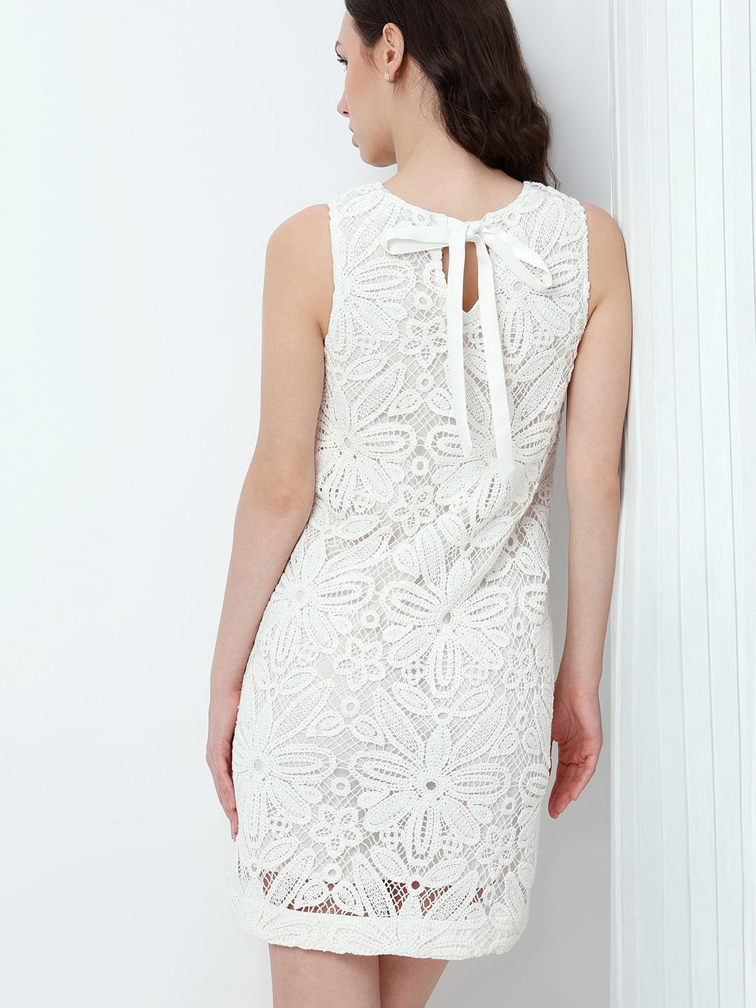 White Floral Lace Dress