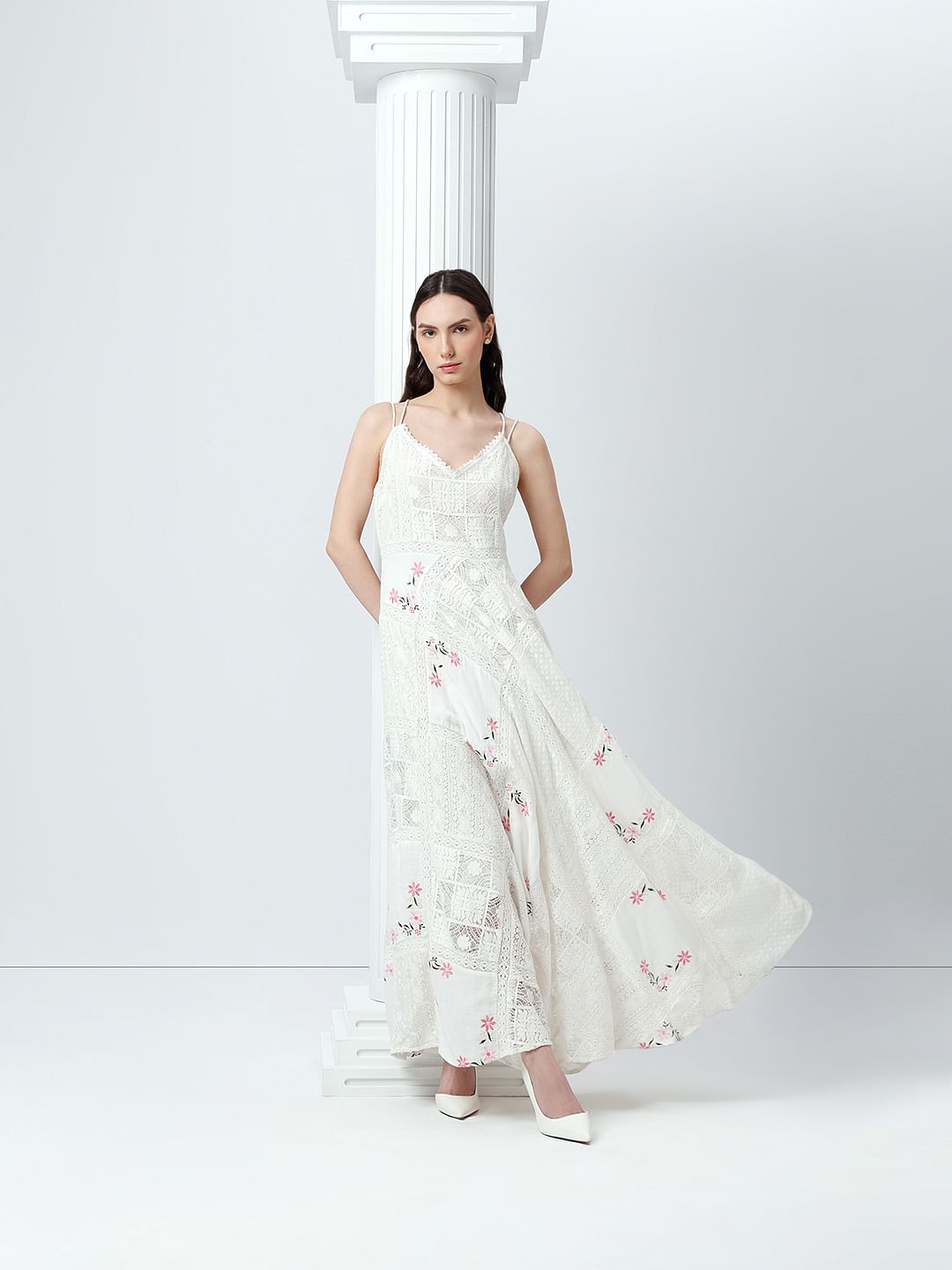 White Strappy Maxi Dress