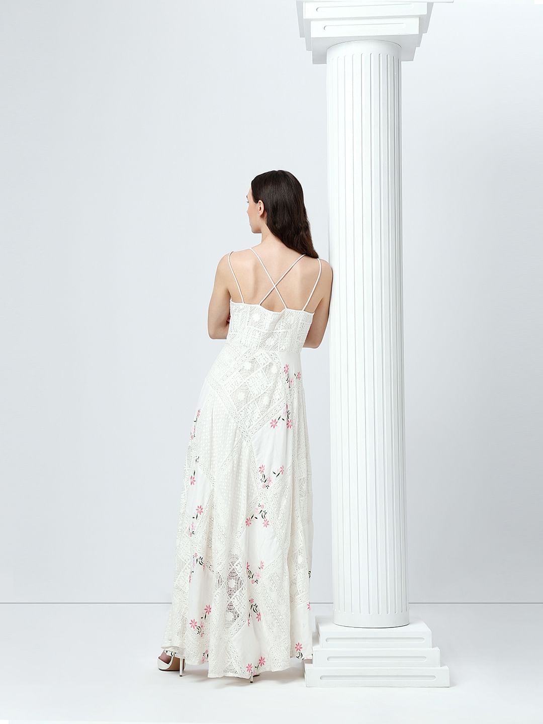 White Strappy Maxi Dress