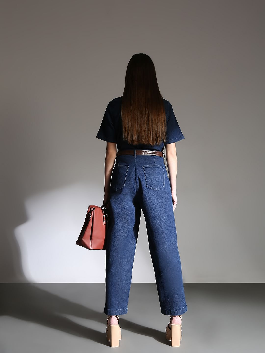 Blue Co-Ord Set Denim Pants