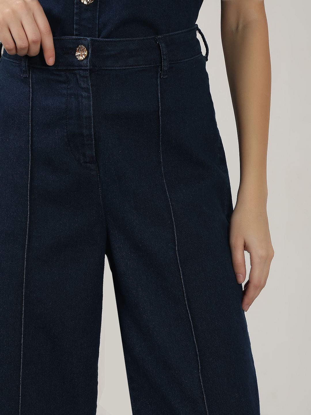 Blue Co-Ord Set Denim Pants