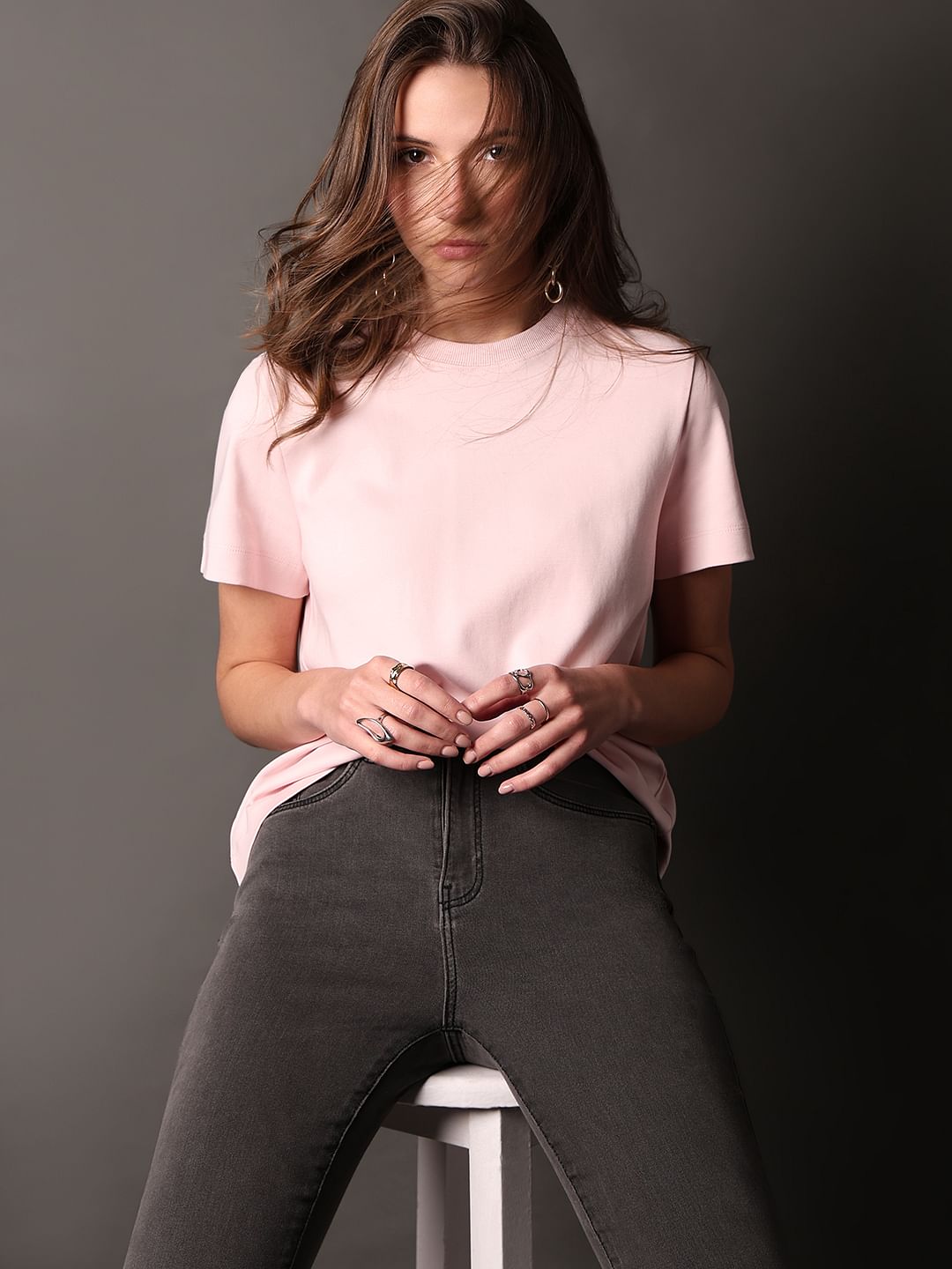 Pink Cotton O-Neck T-Shirt