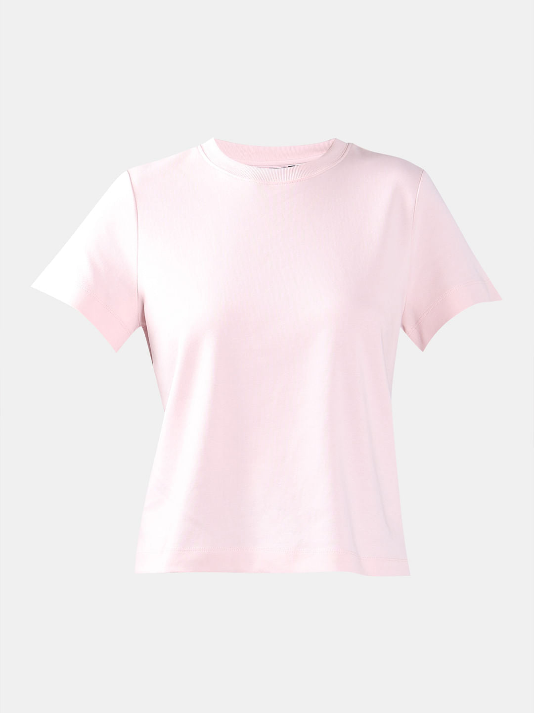 Pink Cotton O-Neck T-Shirt
