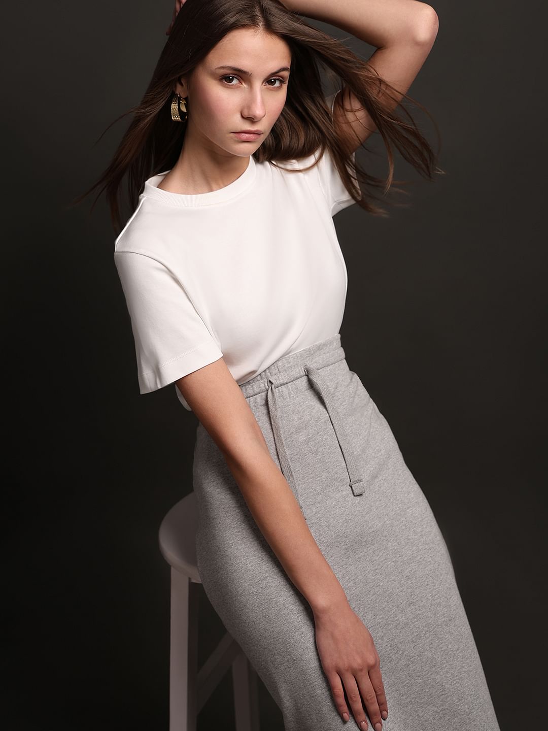 White Cotton O-Neck T-Shirt