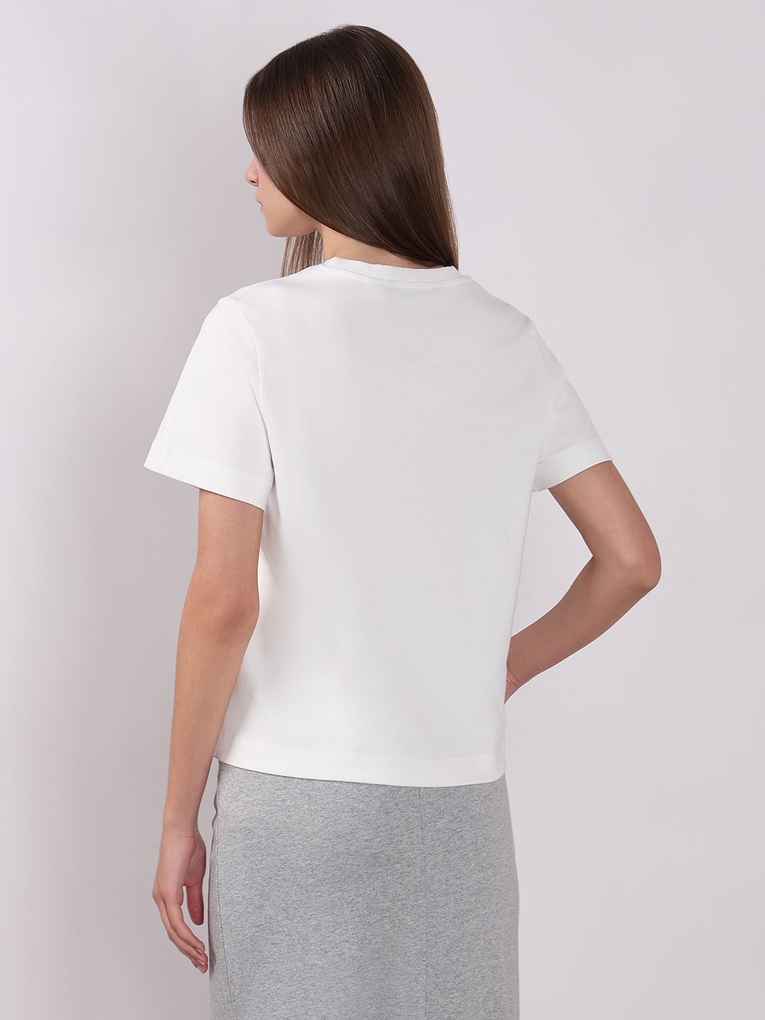 White Cotton O-Neck T-Shirt