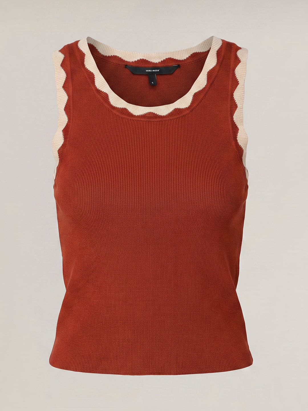 Red Knitted Sleeveless Top