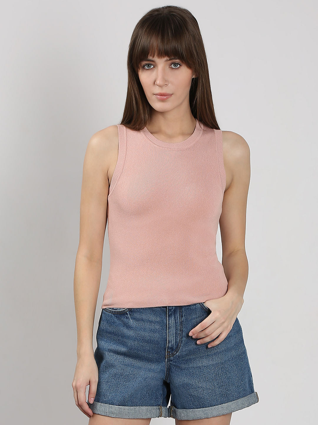 Pink Sleeveless Top