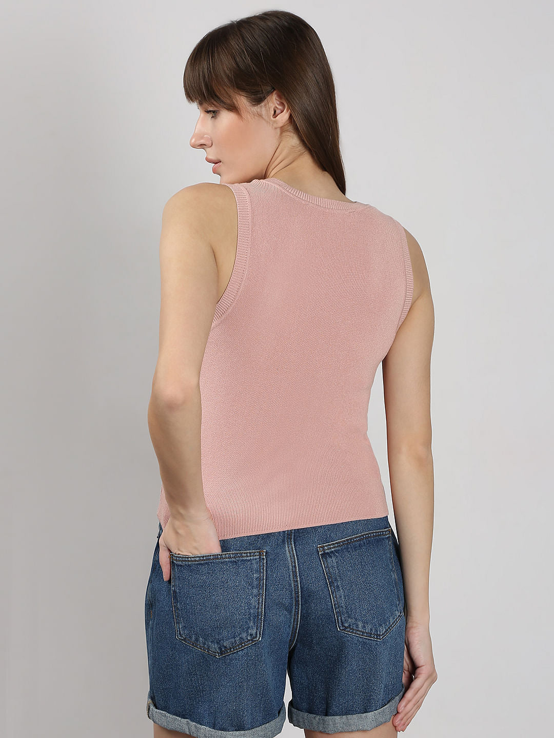 Pink Sleeveless Top