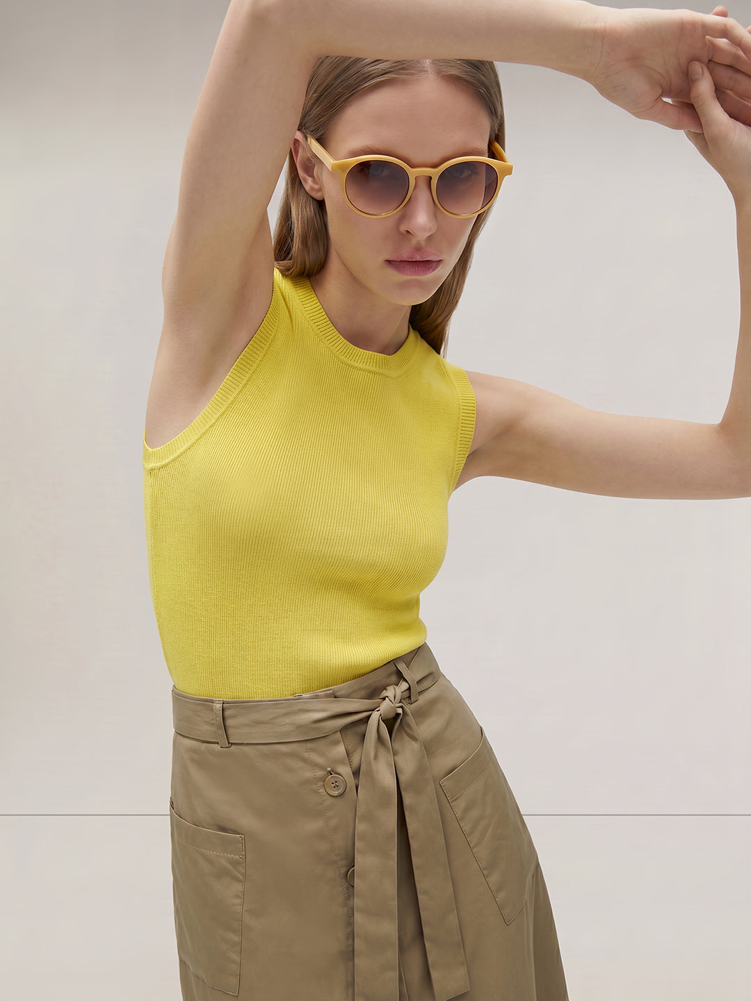Yellow Sleeveless Top