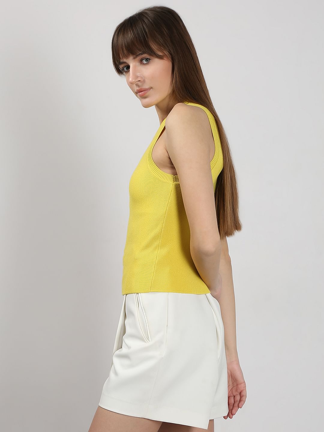 Yellow Sleeveless Top