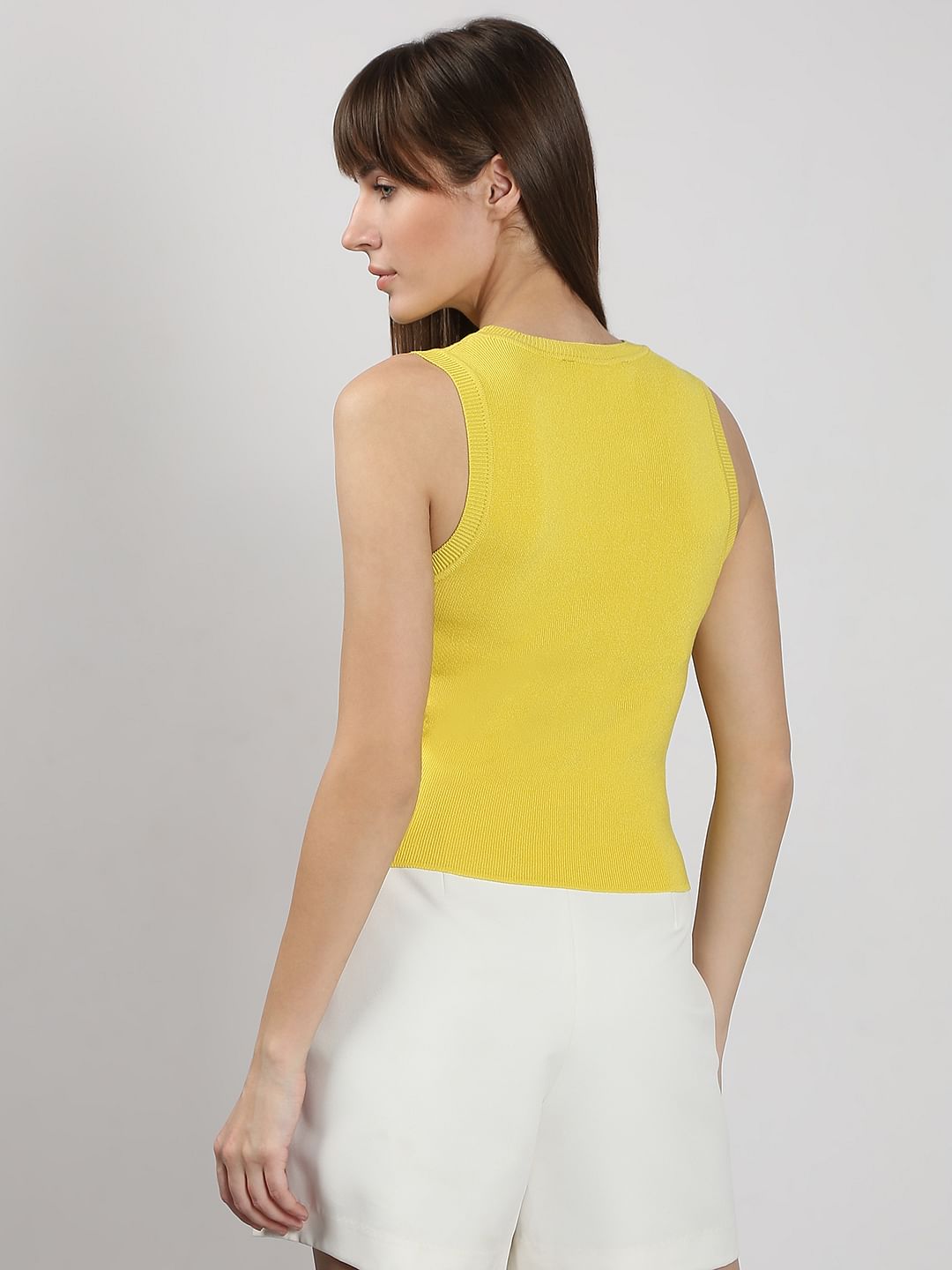 Yellow Sleeveless Top