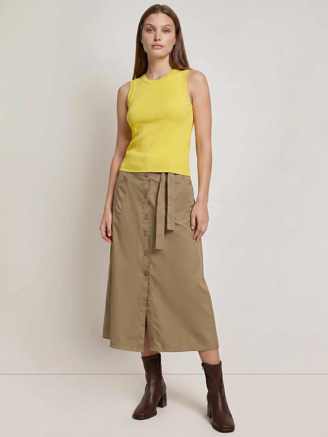 Yellow Sleeveless Top