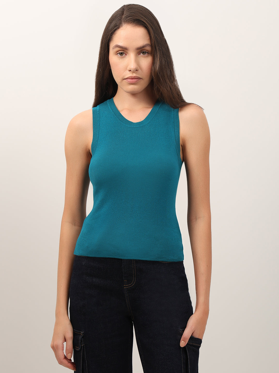 Teal Sleeveless Top