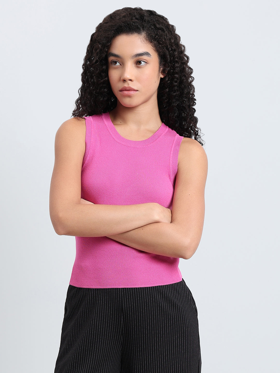 Pink Sleeveless Top